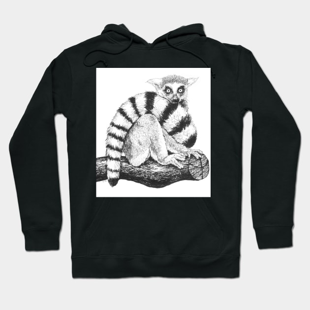 Lemur drawing Hoodie by katerinamk